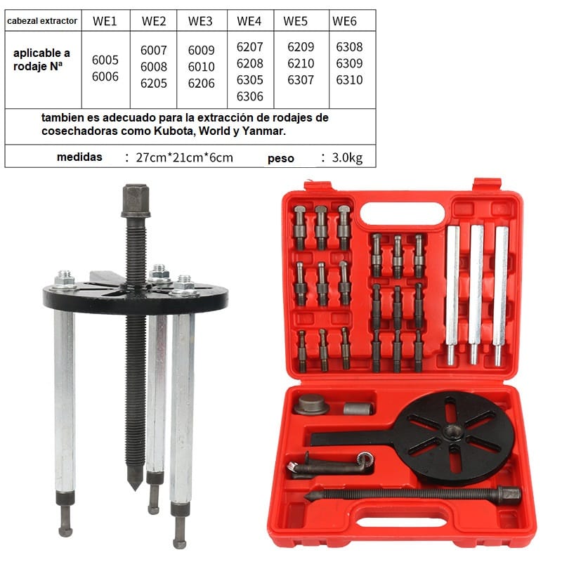 EXTRACTOR DE RODAJES UNIVERSAL